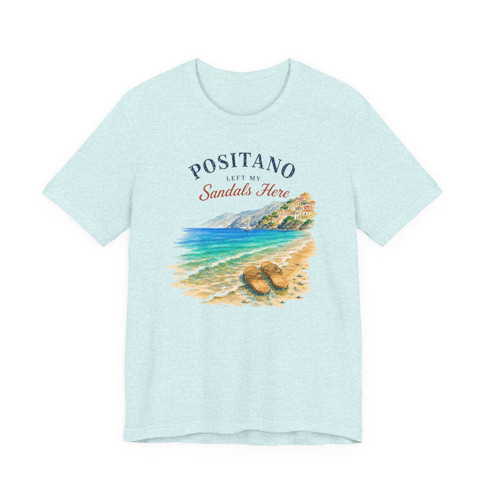 Positano Left My Sandals Here Vintage T-Shirt Amalfi Coast Italy graphic tee Marequi Club