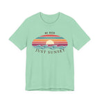 NO RUSH JUST SUNSET T - SHIRT - VINTAGE BEACH GRAPHIC beach graphic tee Marequi Club