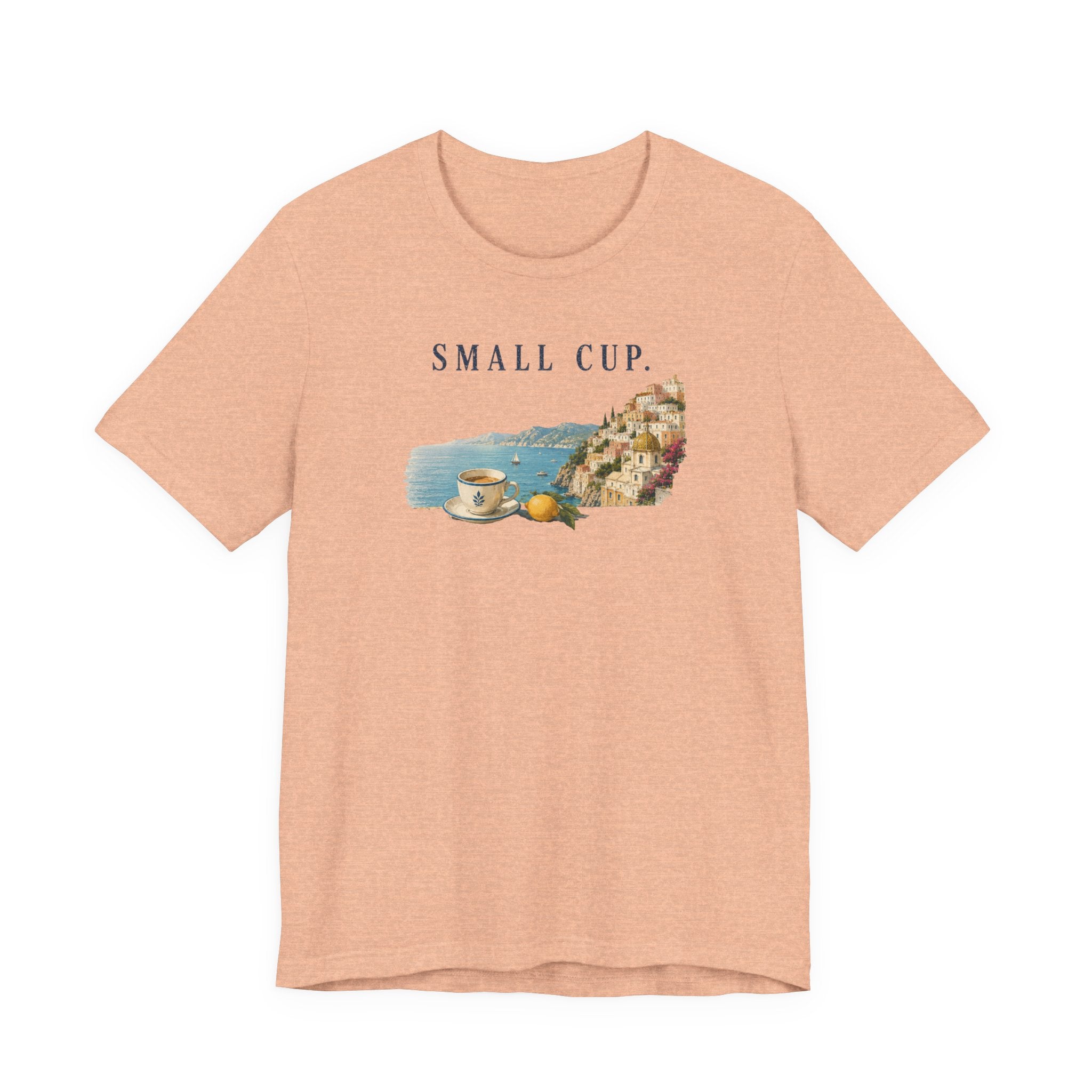 Small Cup Tee - Coastal Coffee Graphic T-Shirt Amalfi Coast Italy graphic tee Marequi Club