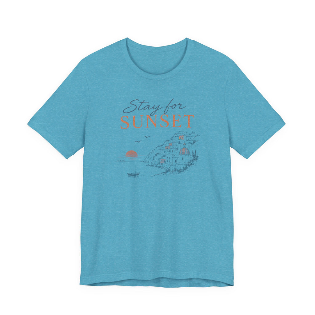 Stay for Sunset Vintage Amalfi Coast T-Shirt Amalfi Coast Italy graphic tee Marequi Club