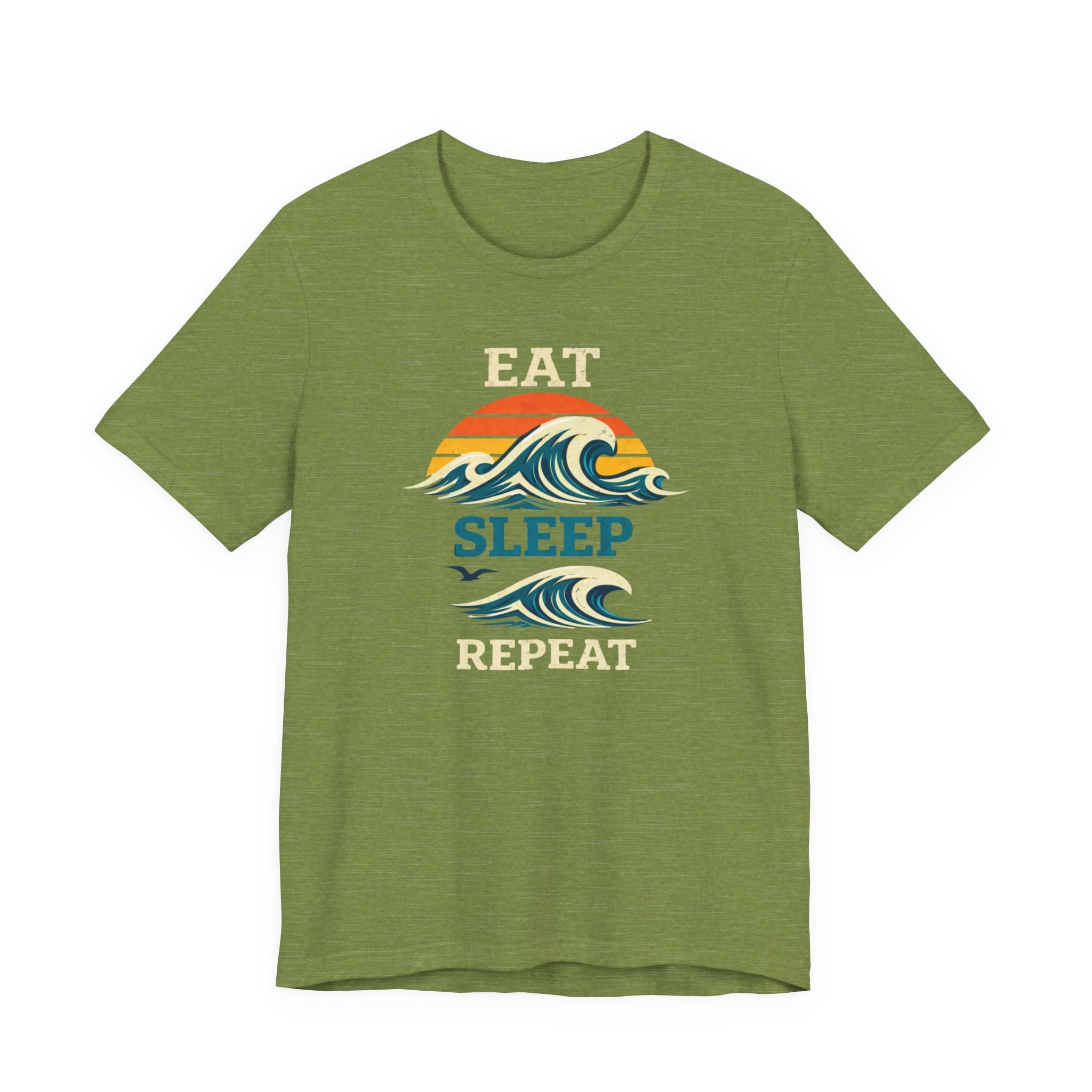 Eat Sleep Repeat T-Shirt - Vintage Wave Beach beach graphic tee Marequi Club