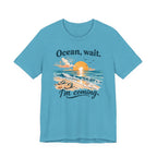 Ocean, Wait I’m Coming Vintage Beach Graphic T-Shirt MARE QUI CLUB