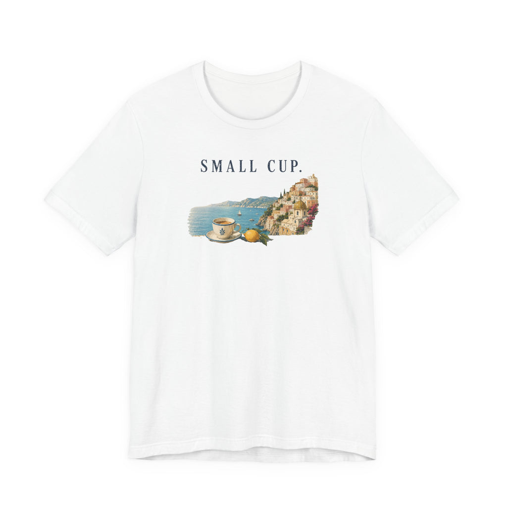 Small Cup Tee - Coastal Coffee Graphic T-Shirt Amalfi Coast Italy graphic tee Marequi Club
