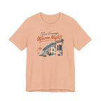 Slow Evenings, Warm Nights - Vintage Positano T-Shirt Amalfi Coast Italy graphic tee Marequi Club
