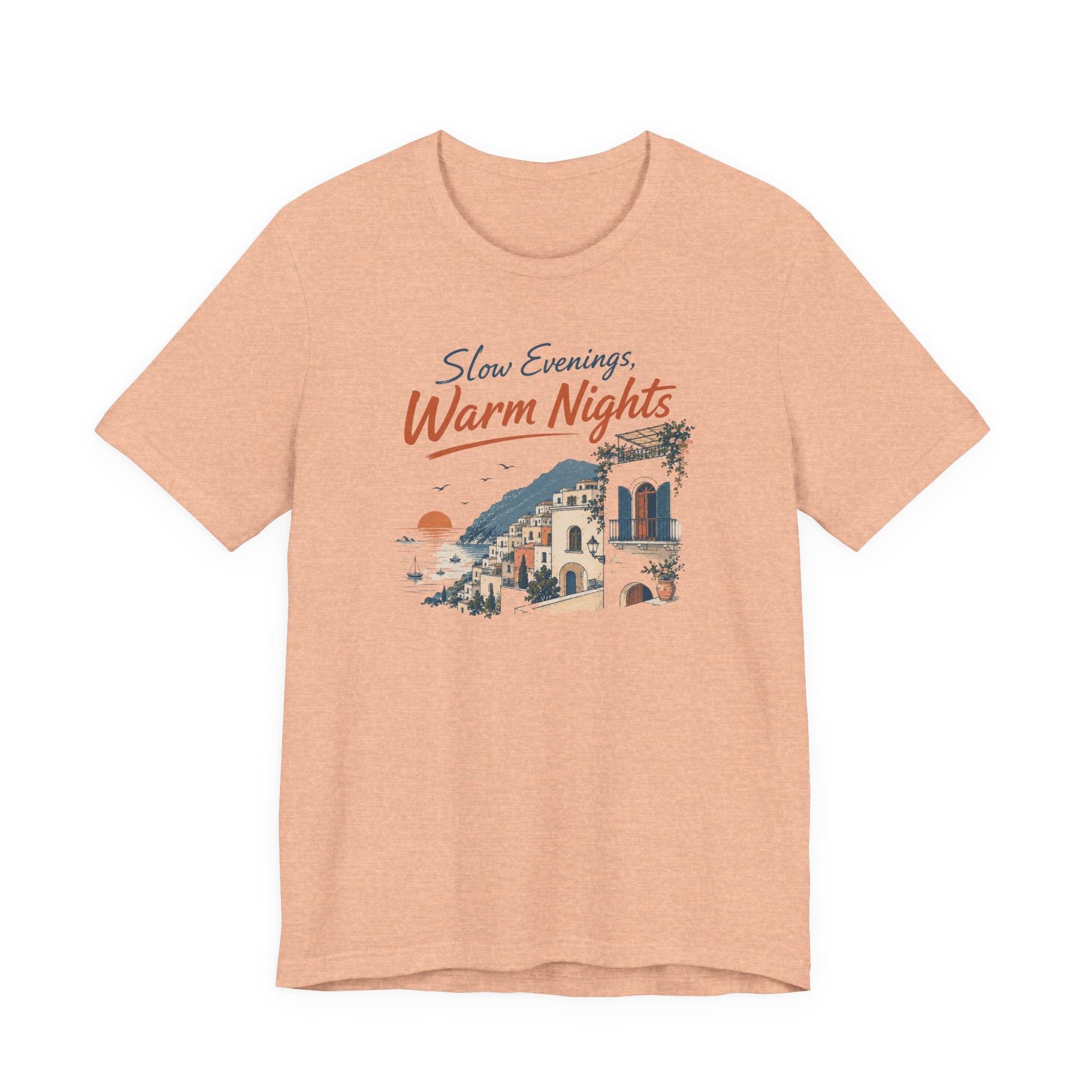 Slow Evenings, Warm Nights - Vintage Positano T-Shirt Amalfi Coast Italy graphic tee Marequi Club