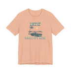 Live It While It’s Here T-Shirt - Retro Beach Sunset beach graphic tee Marequi Club