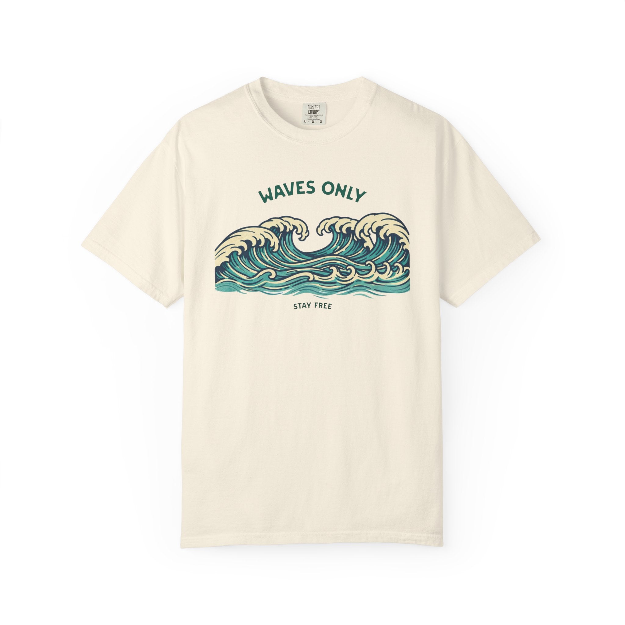 WAVES ONLY - STAY FREE - Vintage Graphic Tee