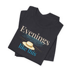 Evenings Like This T-Shirt, Coastal Beach Moonlight T-Shirt, Summer Night Vibe beach graphic tee Marequi Club