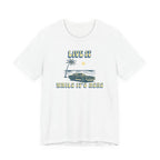 Live It While It’s Here T-Shirt - Retro Beach Sunset beach graphic tee Marequi Club