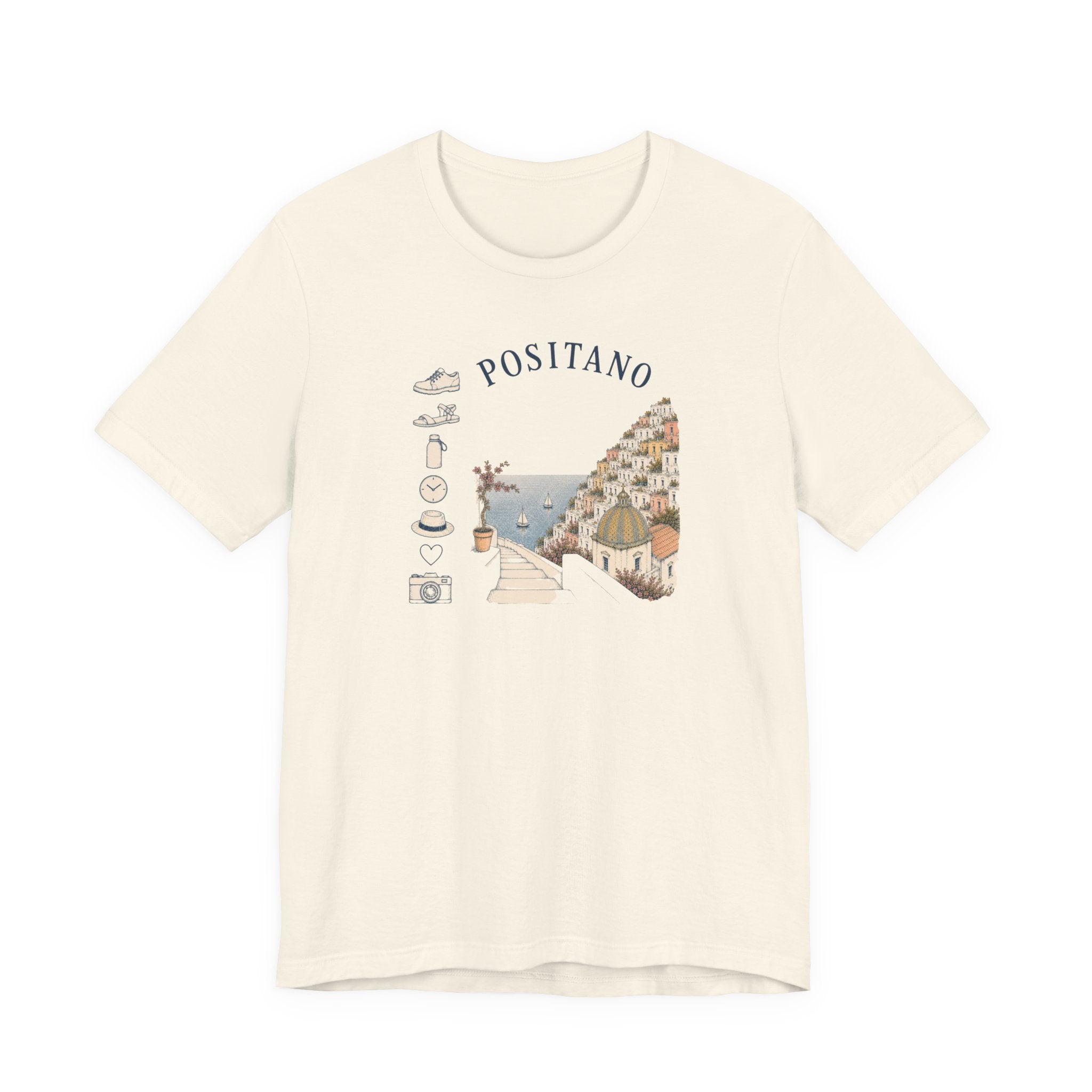 Positano Walking Essentials T-Shirt Amalfi Coast Italy graphic tee Marequi Club