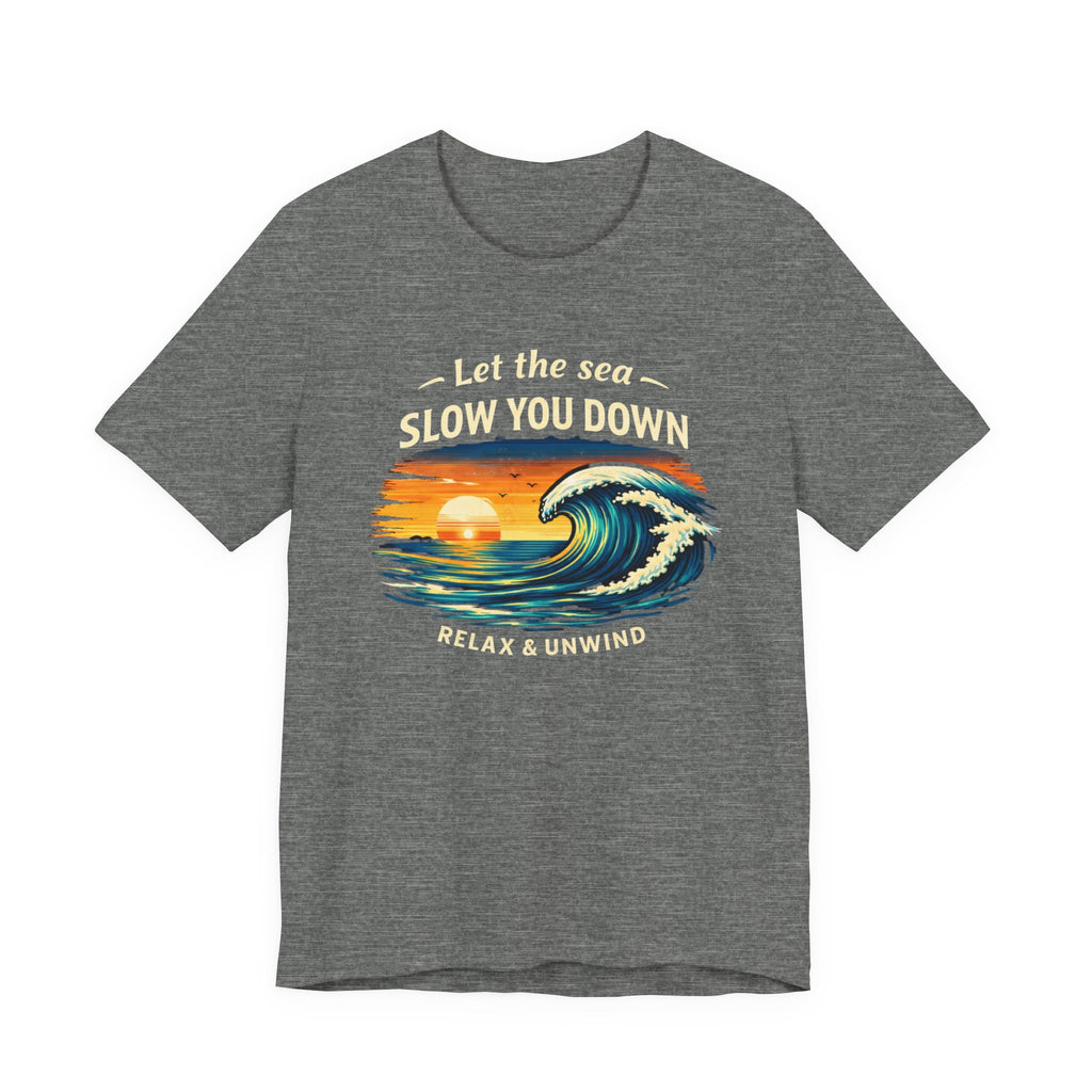 Let the sea slow you down T-shirt beach graphic tee Marequi Club