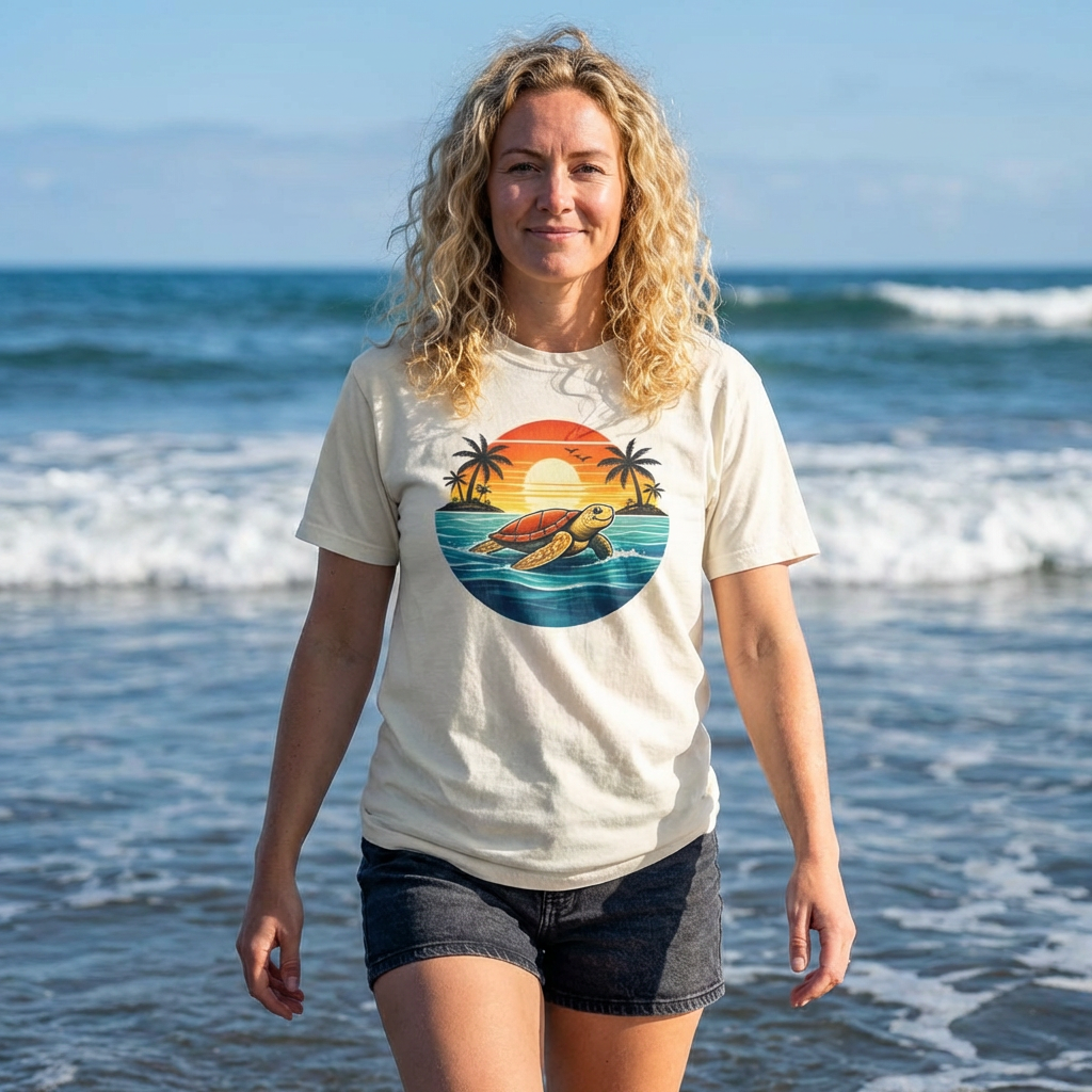 OCEAN PEACE TURTLE TEE - MARE QUI CLUB