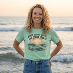 Peace Begins Where the Ocean Starts Vintage Beach beach graphic tee Marequi Club