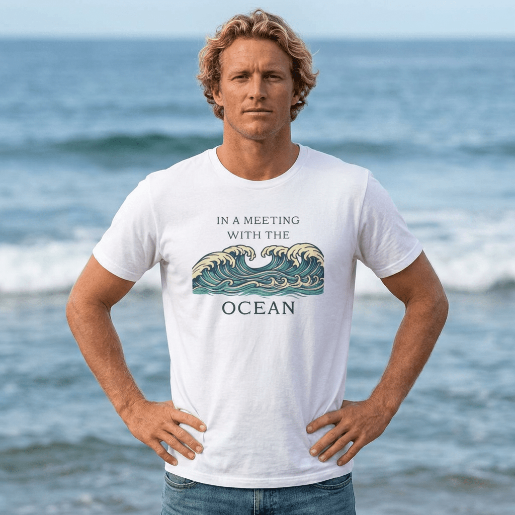 Ocean Waves - OCEAN MEETING T - SHIRT beach graphic tee Marequi Club