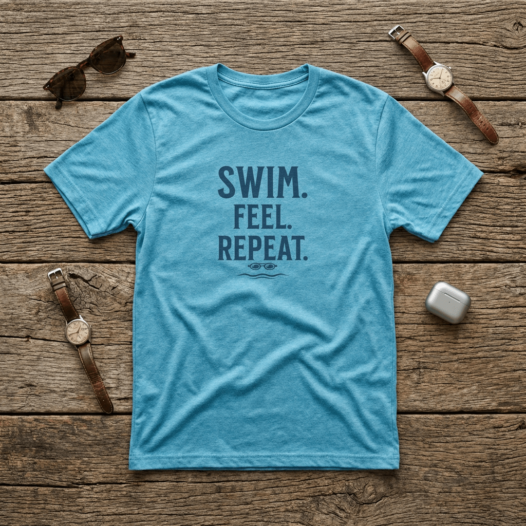 SWIM. FEEL. REPEAT. T-Shirt beach graphic tee Marequi Club