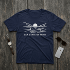 Sea State of Mind T-Shirt - Coastal Sunset Design beach graphic tee Marequi Club
