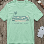 Il Mare Mi Chiama Beach T-Shirt - The Sea Is Calling Me beach graphic tee Marequi Club