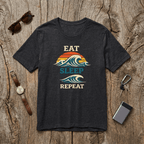 Eat Sleep Repeat T-Shirt - Vintage Wave Beach beach graphic tee Marequi Club