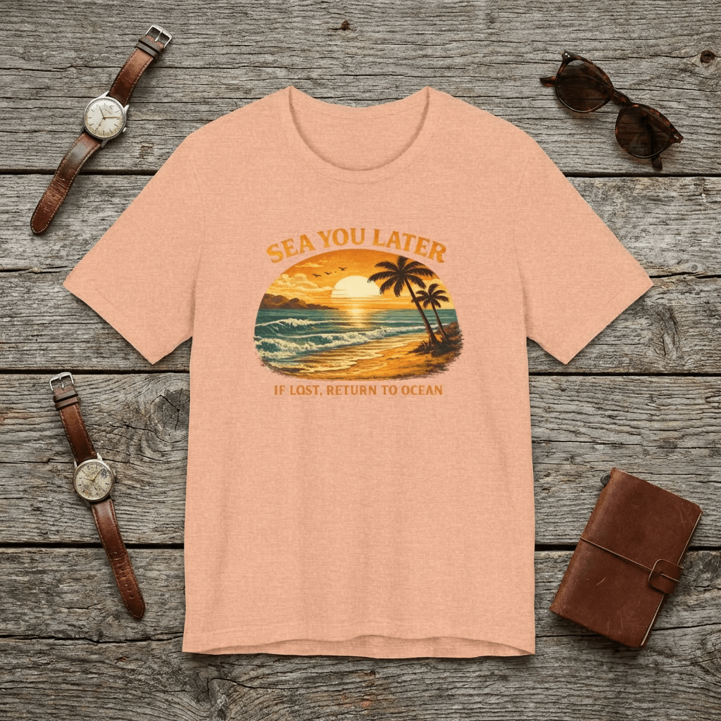 SEA YOU LATER T-Shirt - Coastal Sunset Ocean Graphic beach graphic tee Marequi Club