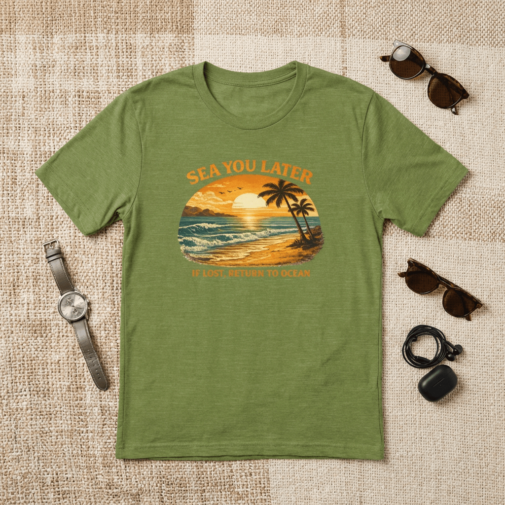 SEA YOU LATER T-Shirt - Coastal Sunset Ocean Graphic beach graphic tee Marequi Club