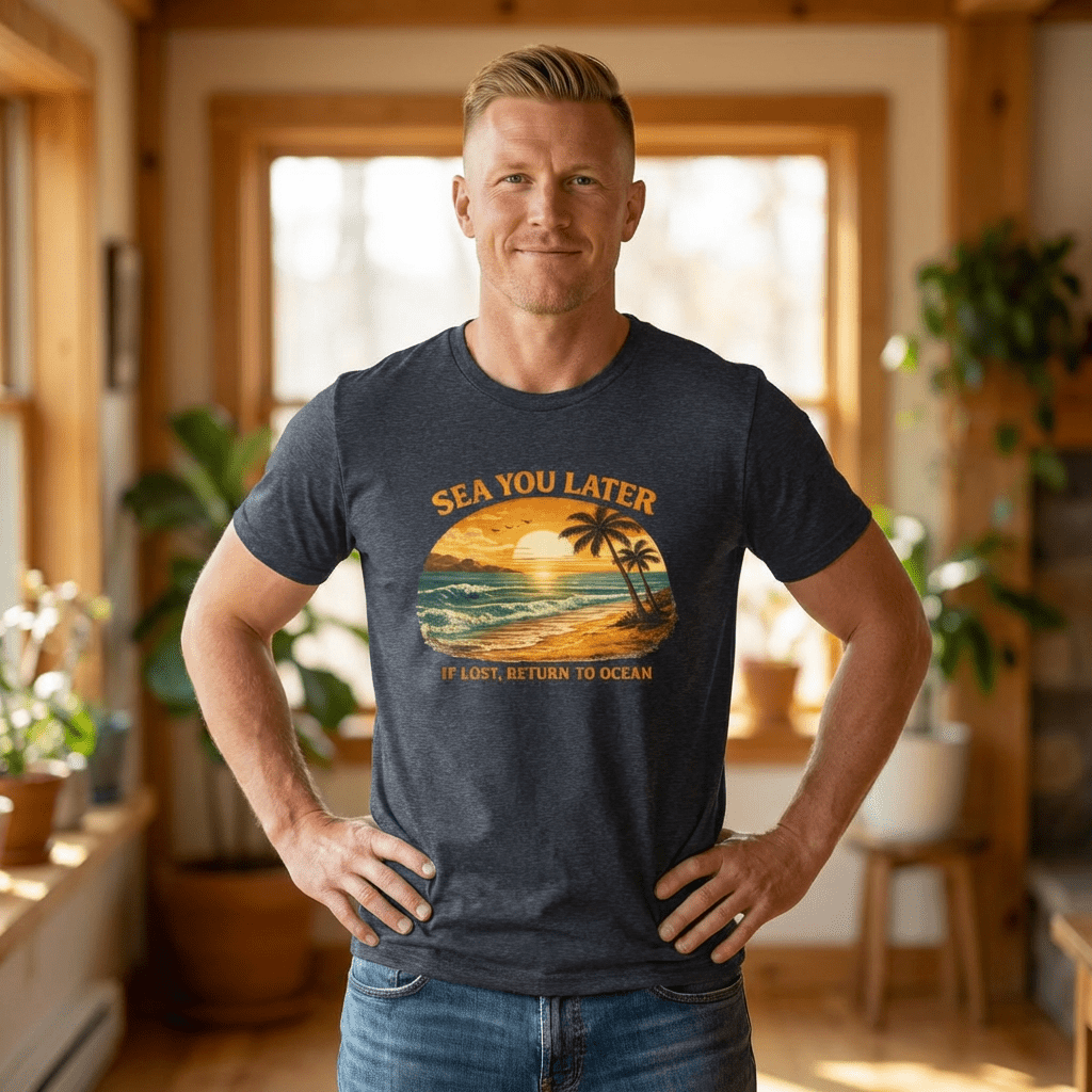 SEA YOU LATER T-Shirt - Coastal Sunset Ocean Graphic beach graphic tee Marequi Club