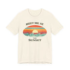 MEET ME AT THE SUNSET T - SHIRT - VINTAGE BEACH GRAPHIC beach graphic tee Marequi Club