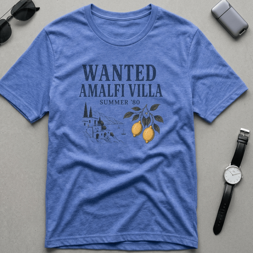 Wanted Amalfi Villa Tee - Vintage Euro Summer Nostalgia T-Shirt beach graphic tee Marequi Club