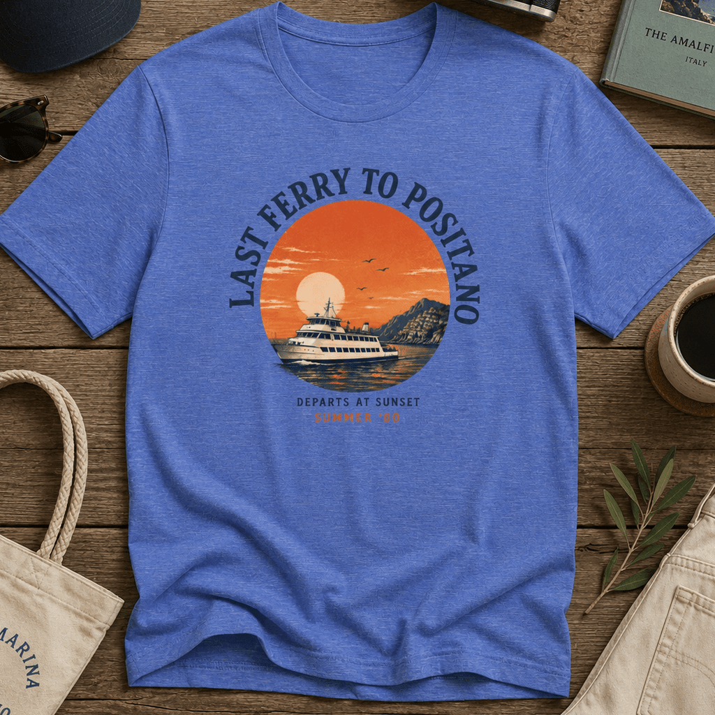 LAST FERRY TO POSITANO TEE - VINTAGE EURO SUMMER GRAPHIC T - SHIRT beach graphic tee Marequi Club