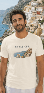 Small Cup Tee - Coastal Coffee Graphic T-Shirt Amalfi Coast Italy graphic tee Marequi Club