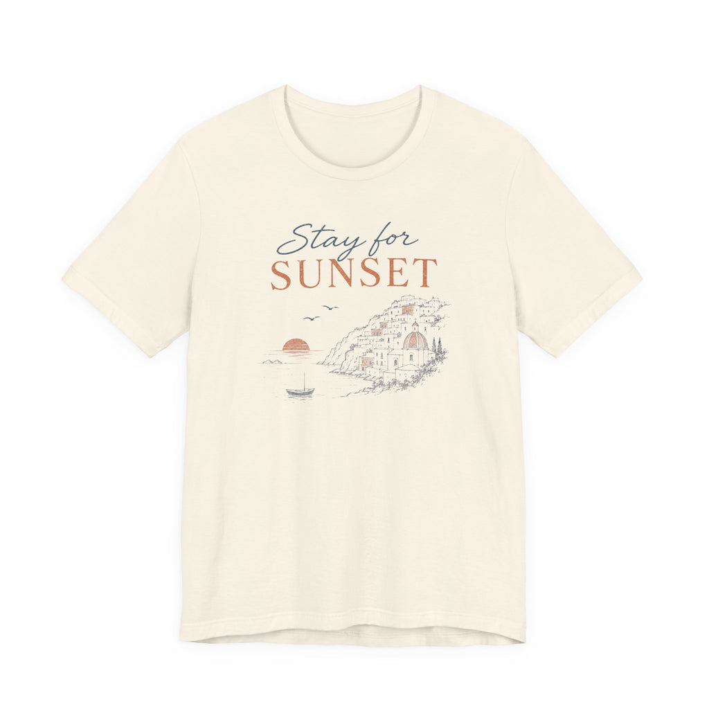 Stay for Sunset Vintage Amalfi Coast T-Shirt Amalfi Coast Italy graphic tee Marequi Club