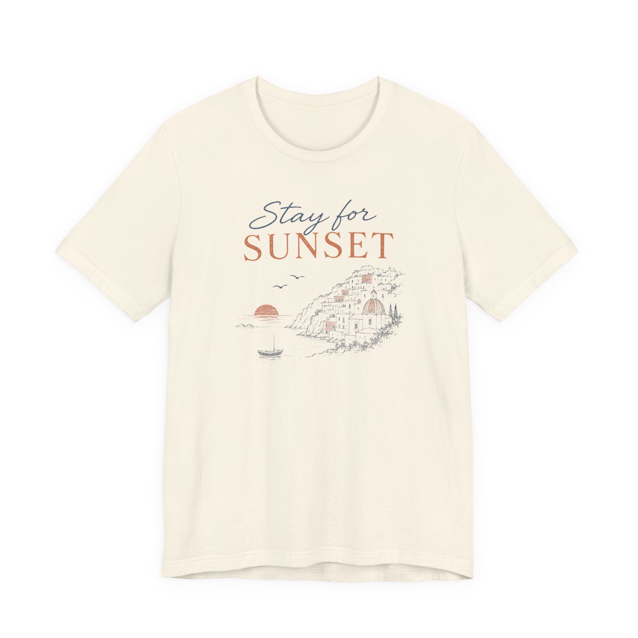 Stay for Sunset Vintage Amalfi Coast T-Shirt Amalfi Coast Italy graphic tee Marequi Club
