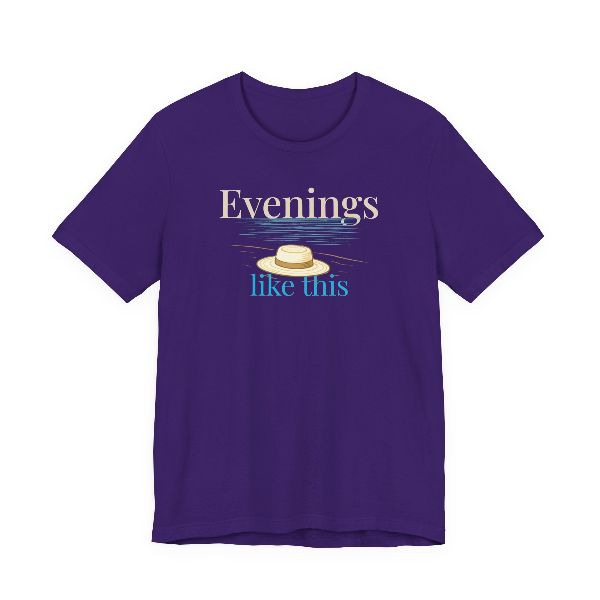 Evenings Like This T-Shirt, Coastal Beach Moonlight T-Shirt, Summer Night Vibe beach graphic tee Marequi Club