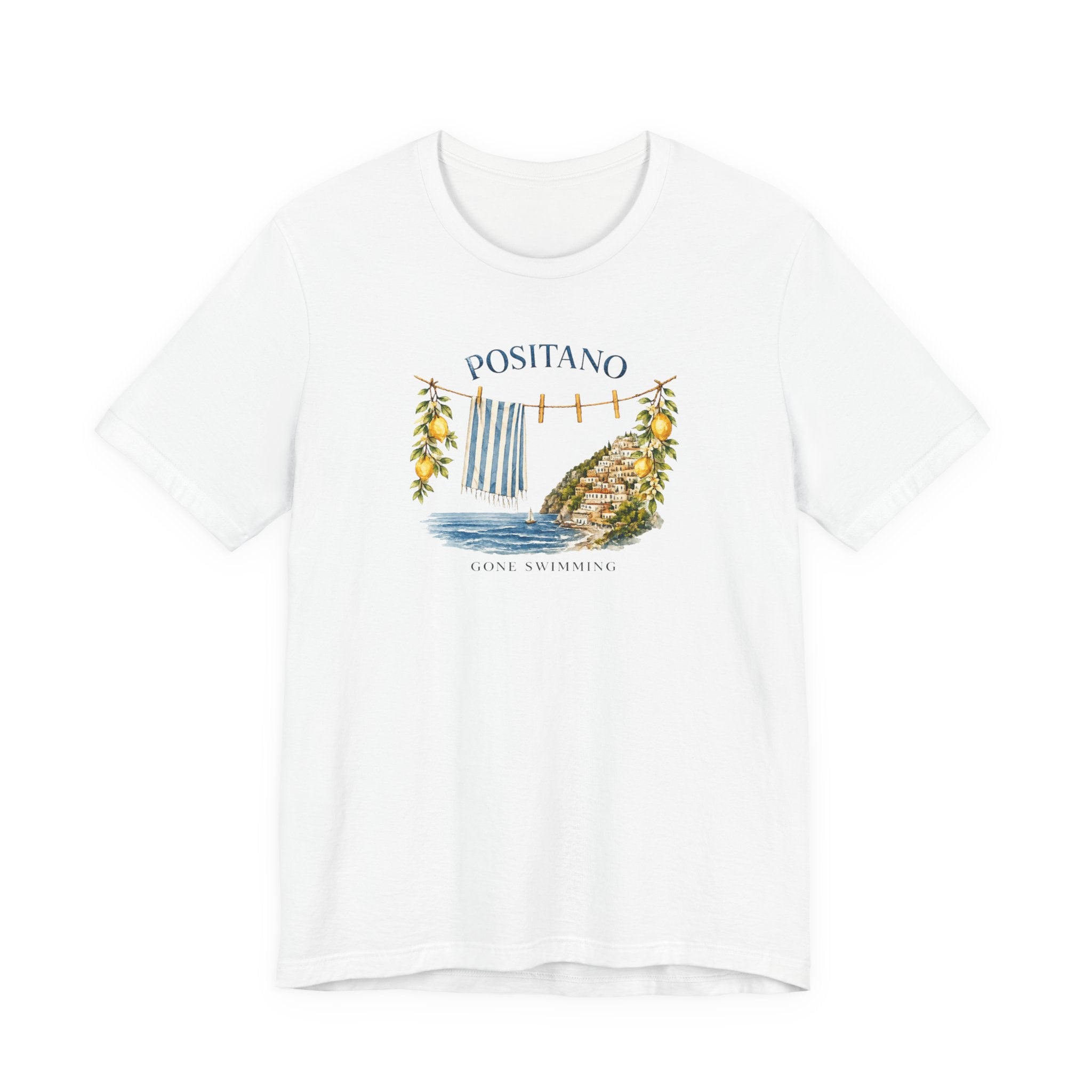 Positano Gone Swimming Vintage Amalfi Coast T-Shirt 🇮🇹 Amalfi Coast Italy graphic tee Marequi Club