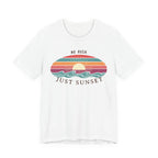NO RUSH JUST SUNSET T - SHIRT - VINTAGE BEACH GRAPHIC beach graphic tee Marequi Club