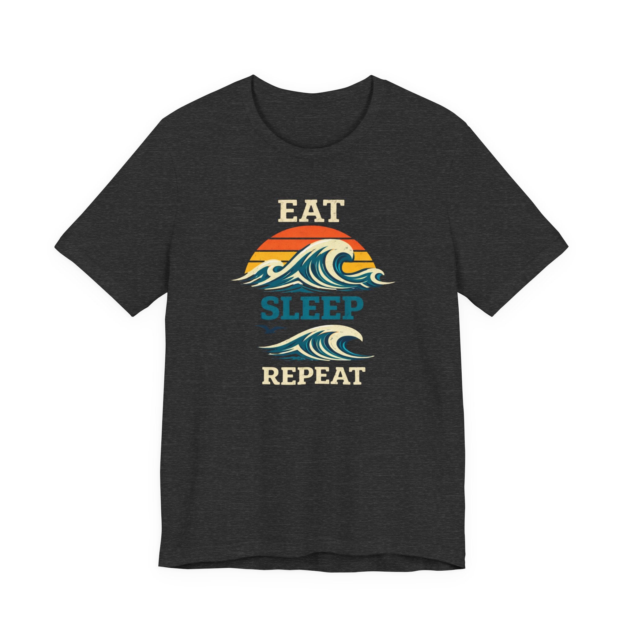 Eat Sleep Repeat T-Shirt - Vintage Wave Beach beach graphic tee Marequi Club