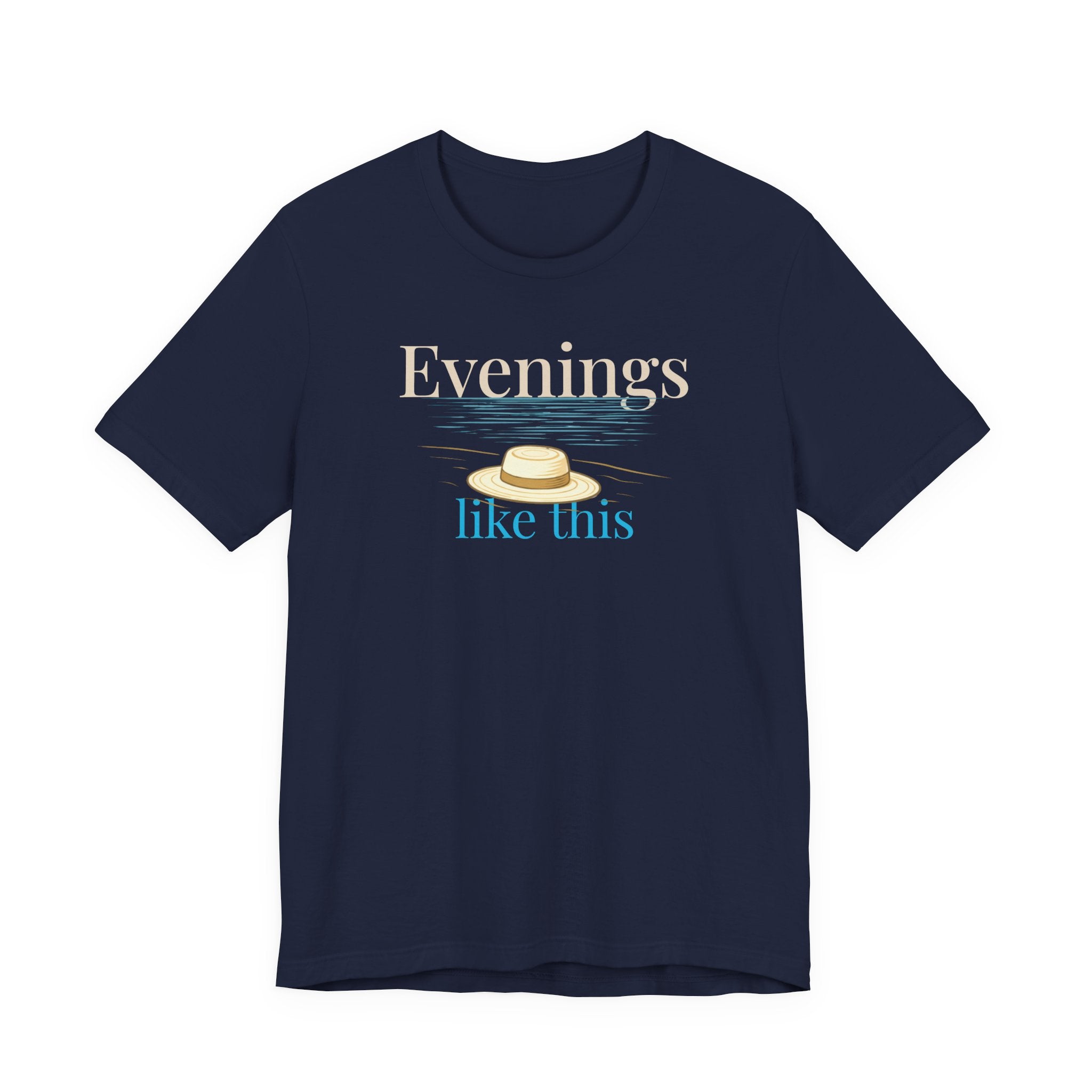 Evenings Like This T-Shirt, Coastal Beach Moonlight T-Shirt, Summer Night Vibe beach graphic tee Marequi Club