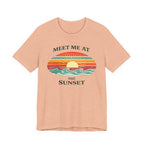 MEET ME AT THE SUNSET T - SHIRT - VINTAGE BEACH GRAPHIC beach graphic tee Marequi Club