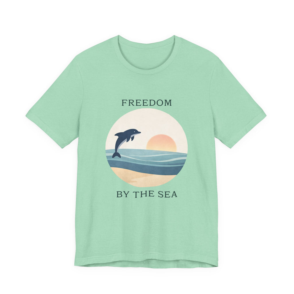 FREEDOM BY THE SEA BEACH T-SHIRT MARE QUI CLUB