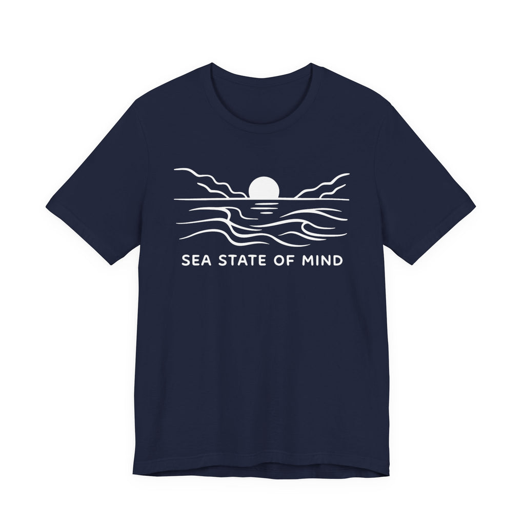 Sea State of Mind T-Shirt - Coastal Sunset Design beach graphic tee Marequi Club