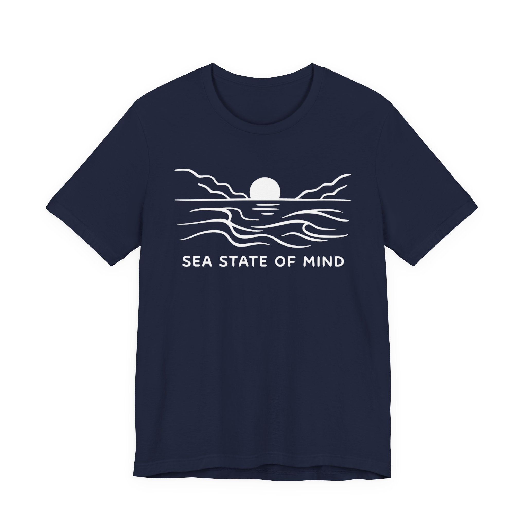 Sea State of Mind T-Shirt - Coastal Sunset Design beach graphic tee Marequi Club
