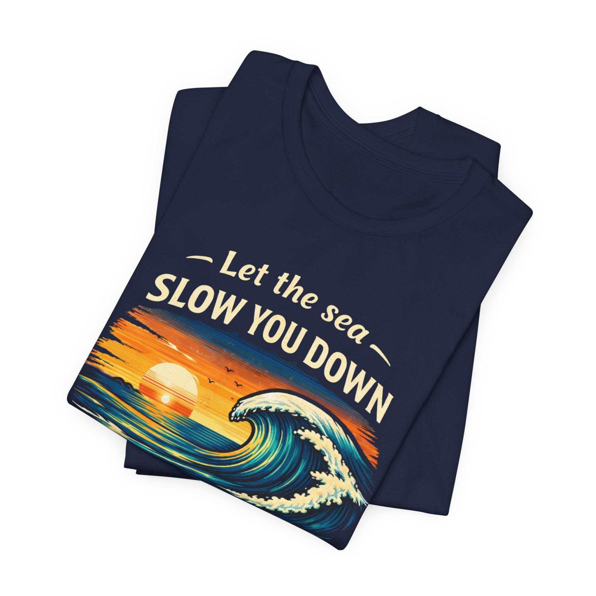 Let the sea slow you down T-shirt beach graphic tee Marequi Club
