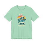 Eat Sleep Repeat T-Shirt - Vintage Wave Beach beach graphic tee Marequi Club