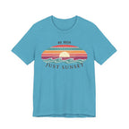 NO RUSH JUST SUNSET T - SHIRT - VINTAGE BEACH GRAPHIC beach graphic tee Marequi Club