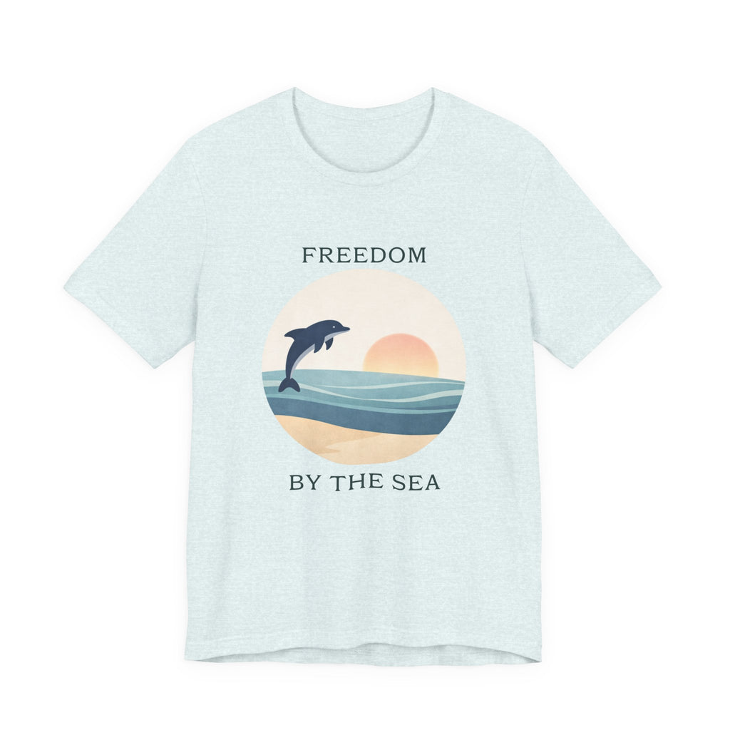 FREEDOM BY THE SEA BEACH T-SHIRT MARE QUI CLUB