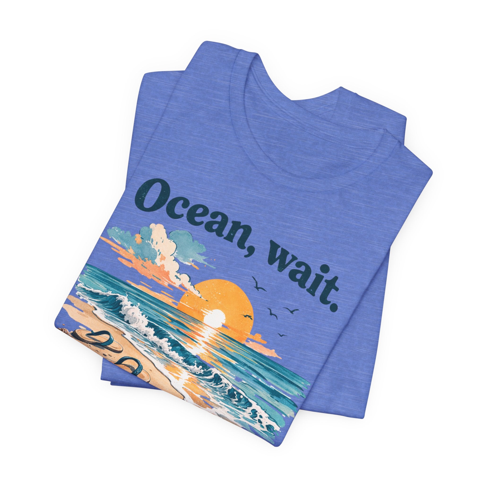 Ocean, Wait I’m Coming Vintage Beach Graphic T-Shirt MARE QUI CLUB