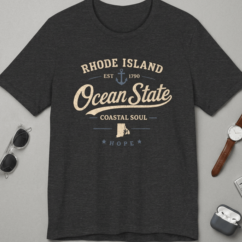 Rhode Island Heritage - Ocean State T-Shirt beach graphic tee Marequi Club