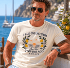 "7 Swims Ago" Funny Amalfi T-Shirt beach graphic tee Marequi Club