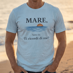 Mare, sono io. Ti ricordi di me? (Sea, it’s me) Italian Beach Sunset T-Shirt beach graphic tee Marequi Club