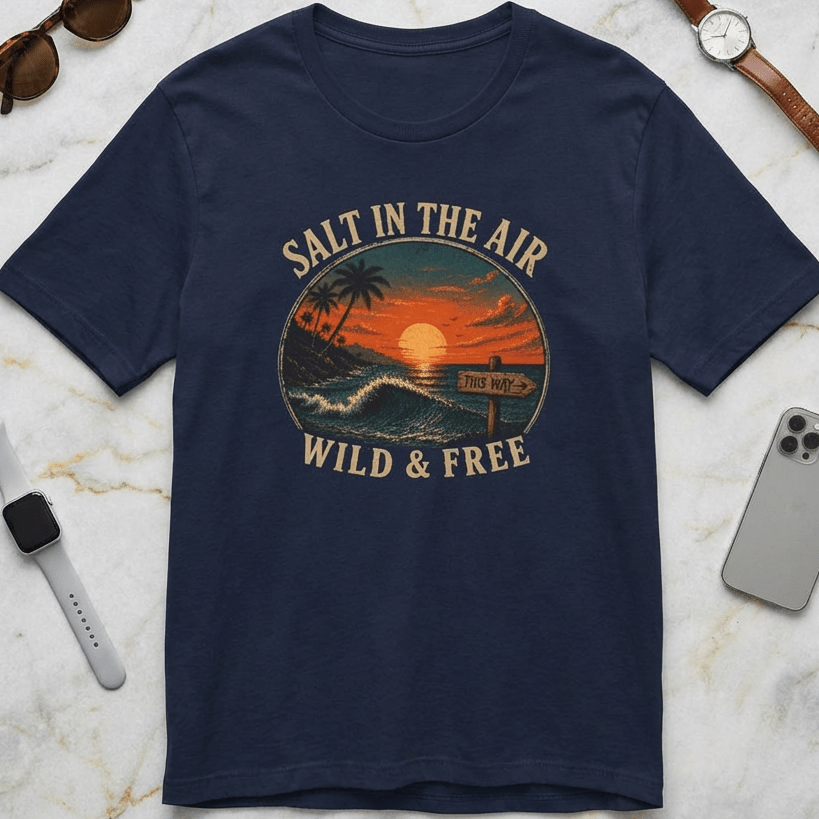 Salt in the Air - This Way T-Shirt beach graphic tee Marequi Club