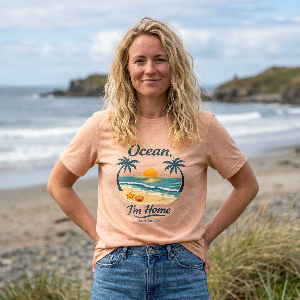 Ocean, I’m Home Vintage Beach Graphic T-Shirt MARE QUI CLUB